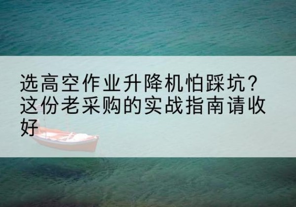 瑞金高空作业升降机厂家推荐-选高空作业升降机怕踩坑？这份老采购的实战指南请收好